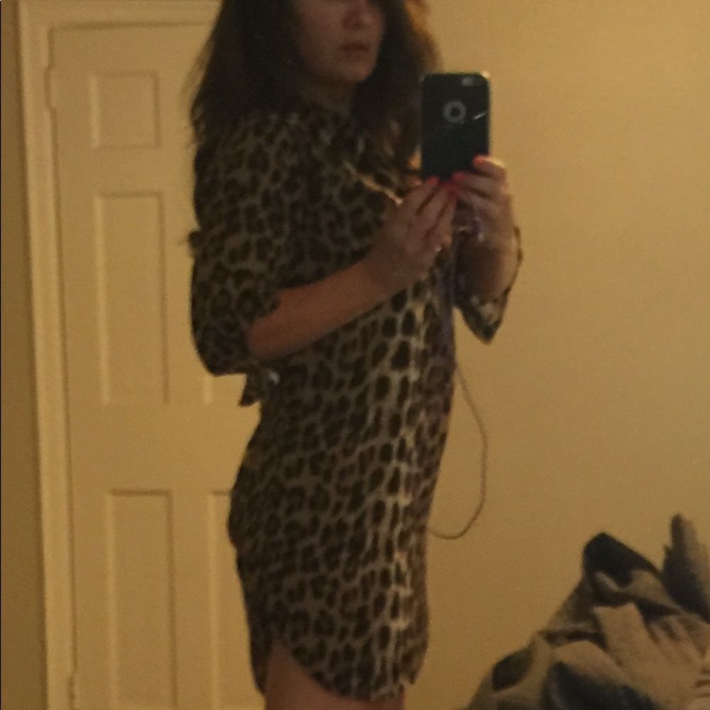 Animal print boutique shirt dress Size small new condition free shipping - Picture 10 of 10